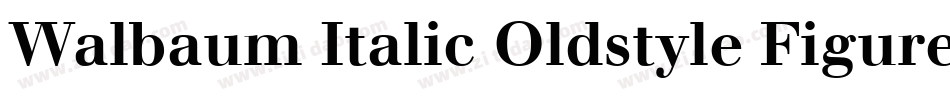 Walbaum Italic Oldstyle Figures字体转换